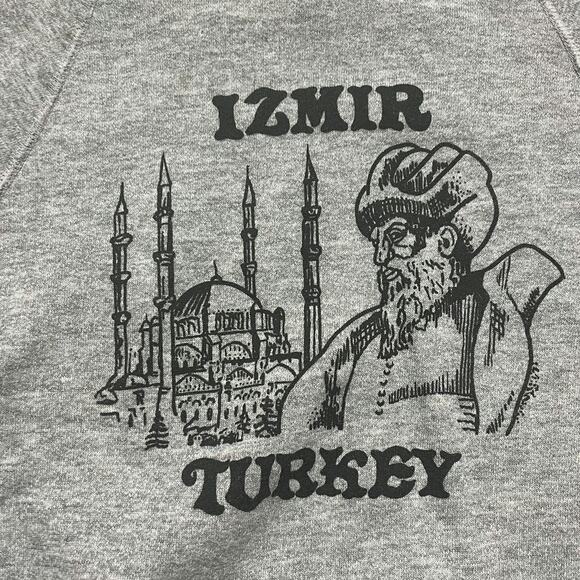Vintage 80s Izmir Turkey Grey Destination Sweatshirt - Picture 2 of 3